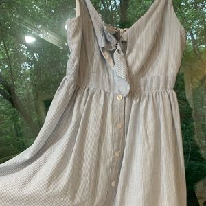 blue and white striped summer altar’d state dress